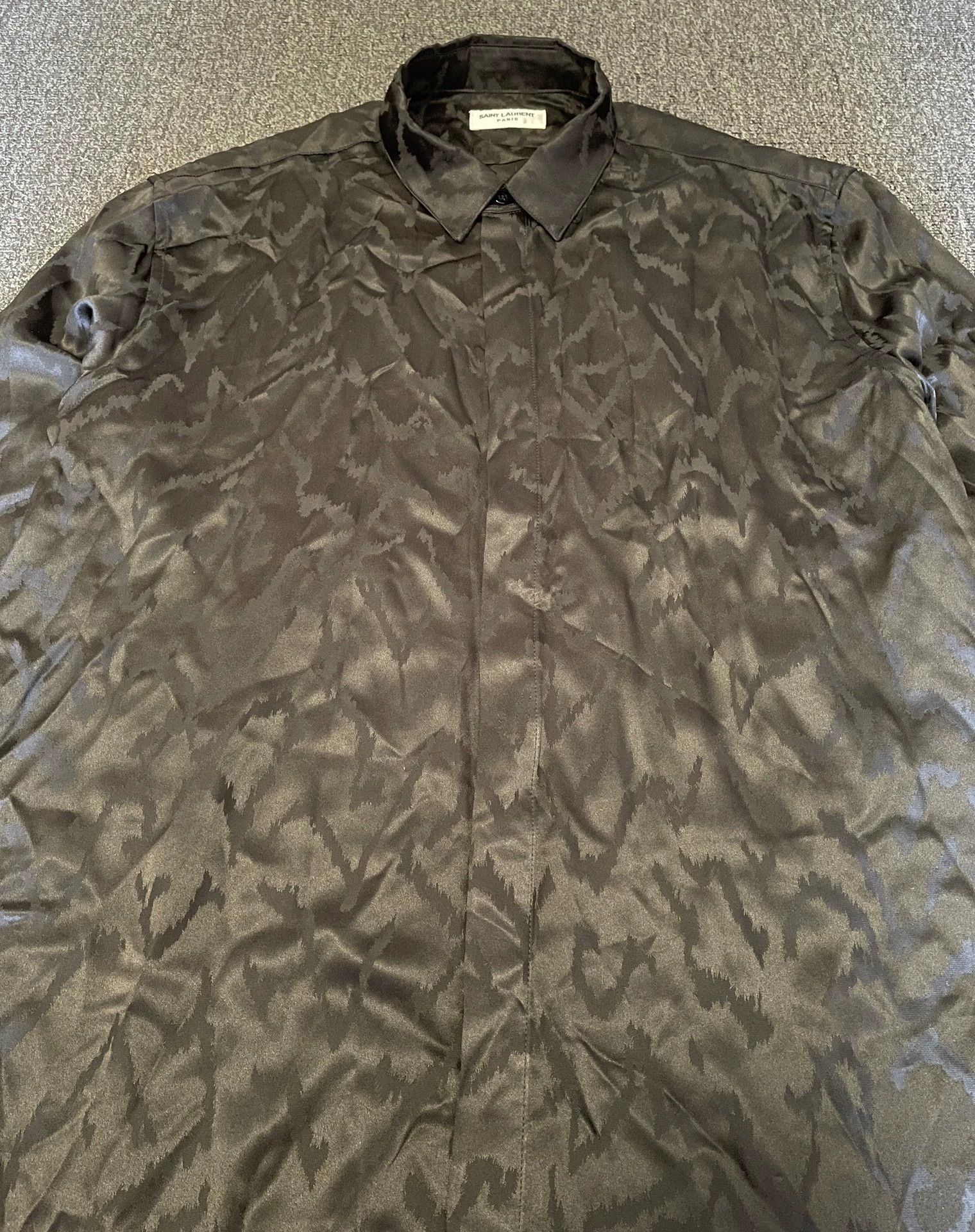 Saint Laurent Paris Saint Laurent Paris Black mulberry silk shirt Size US L / EU 52-54 / 3 - 2 Thumbnail