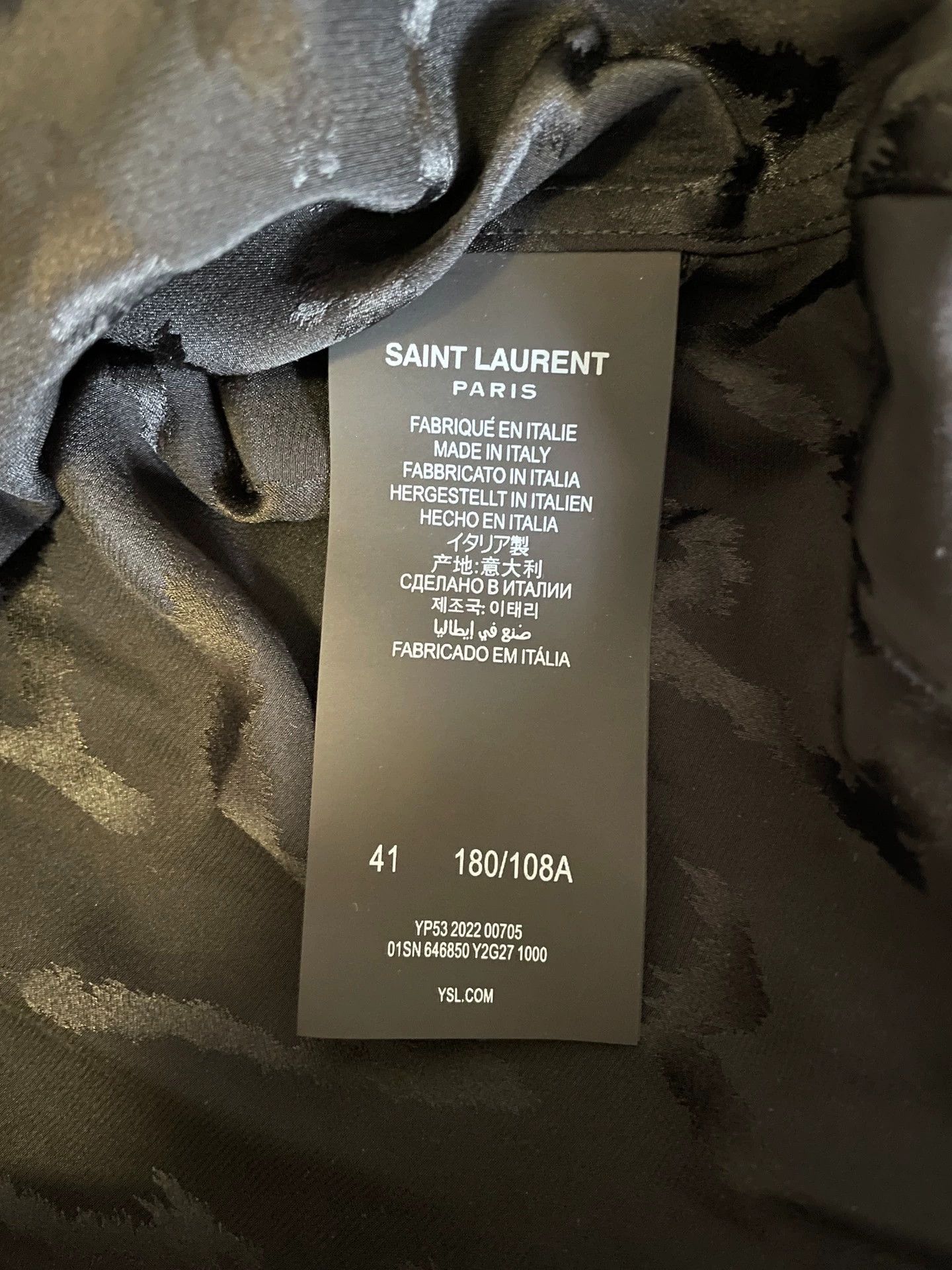 Saint Laurent Paris Saint Laurent Paris Black mulberry silk shirt Size US L / EU 52-54 / 3 - 6 Thumbnail