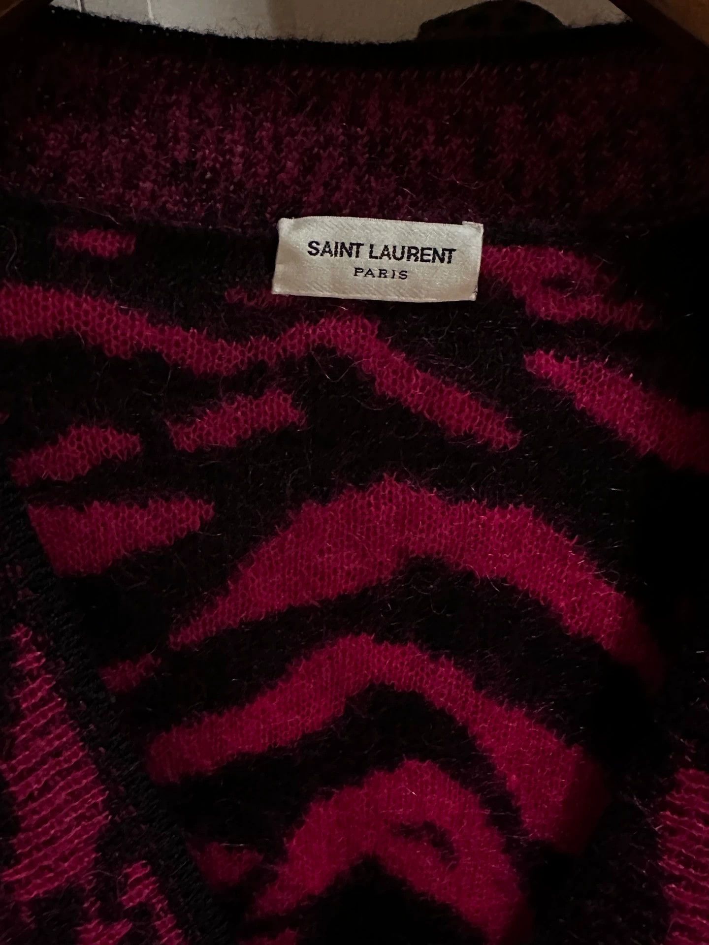 Saint Laurent Paris Saint Laurent Paris Mohair leopard print sweater cardigan Size US M / EU 48-50 / 2 - 3 Thumbnail