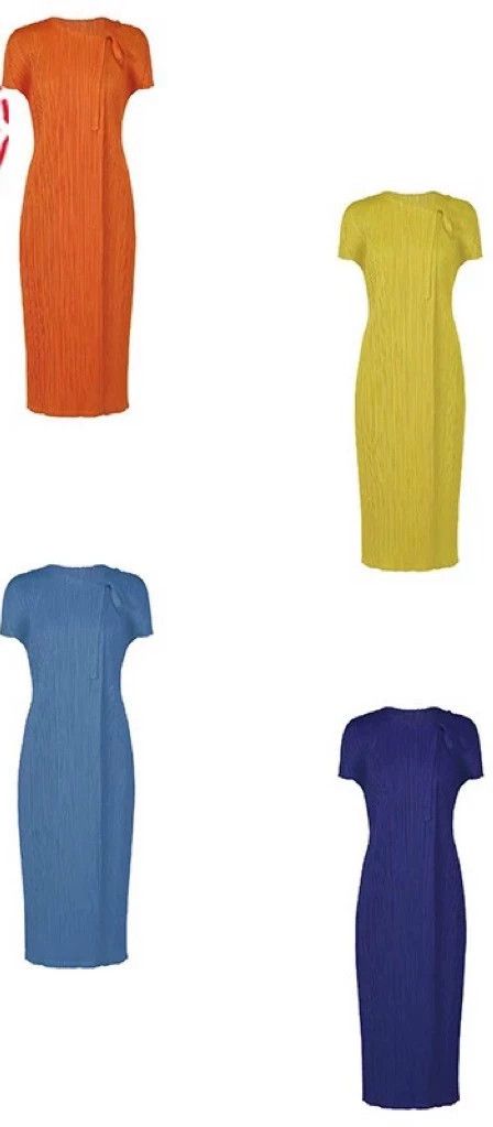 Issey Miyake issey miyake Yellow pleated dress Size US 30 / EU 46 - 3 Thumbnail