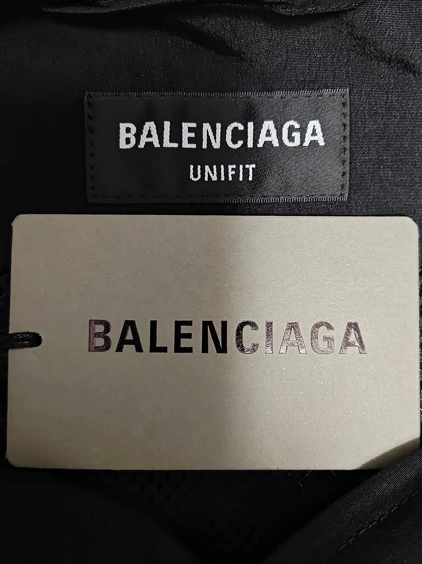 Balenciaga Balenciaga black and white spliced Sporty B embroidered