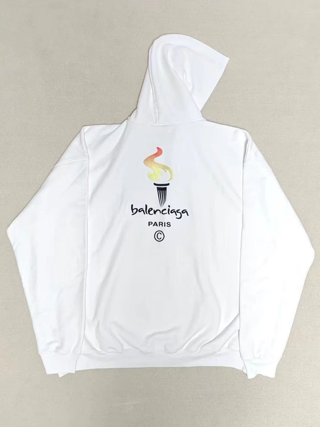 Balenciaga Balenciaga Torch Embroidered Logo Hoodie Size US S / EU 44-46 / 1 - 2 Thumbnail