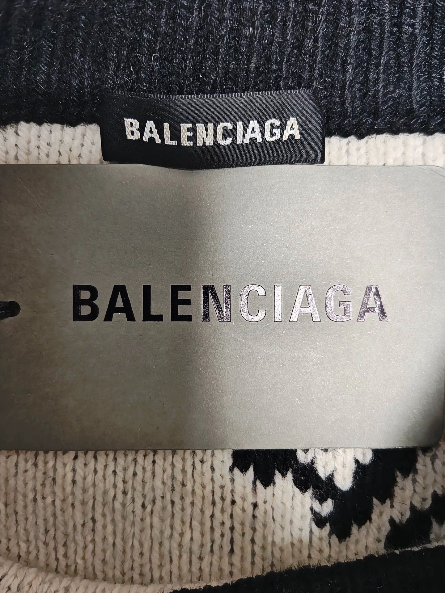 Balenciaga Balenciaga logo printed knitted long sleeved sweater Size US S / EU 44-46 / 1 - 4 Thumbnail