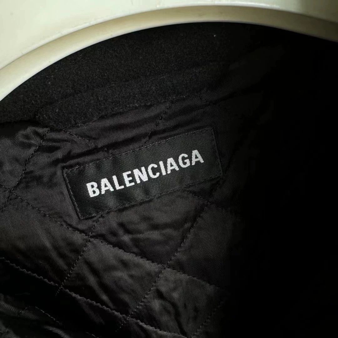Balenciaga Balenciaga Black Wool Spliced Cotton Jacket Size US L / EU 52-54 / 3 - 2 Thumbnail