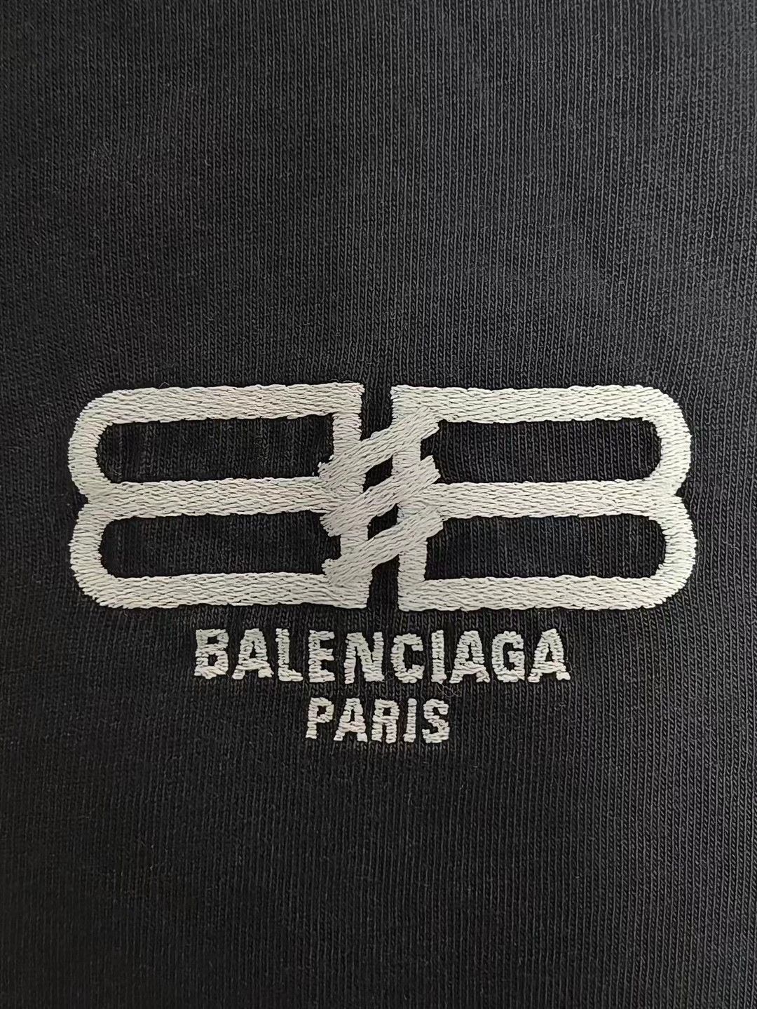 Balenciaga Balenciaga 23ss Black Double B Embroidered Logo Short Sleeve T-shirt Size US S / EU 44-46 / 1 - 3 Thumbnail