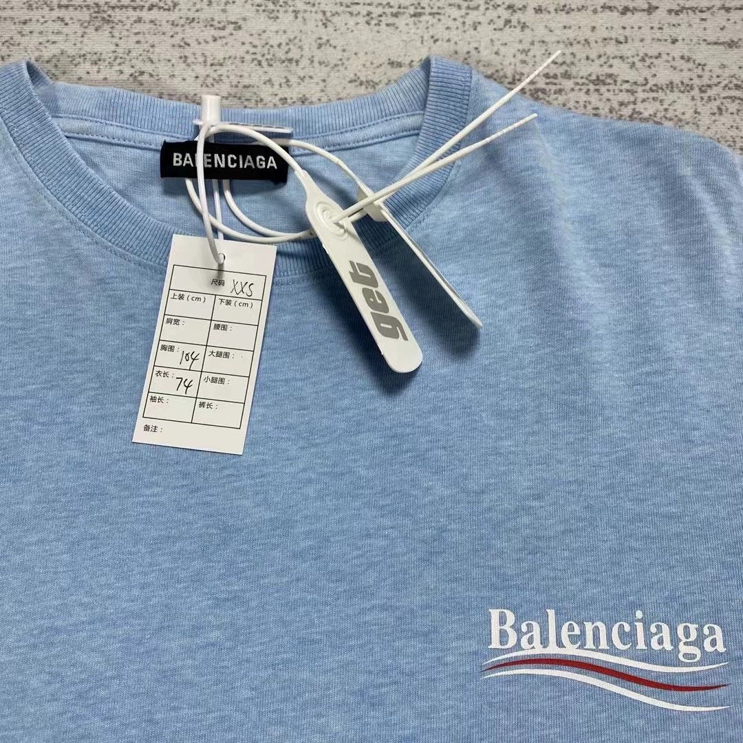 Balenciaga Balenciaga smog blue cola short sleeved shirt Size US XS / EU 42 / 0 - 3 Thumbnail