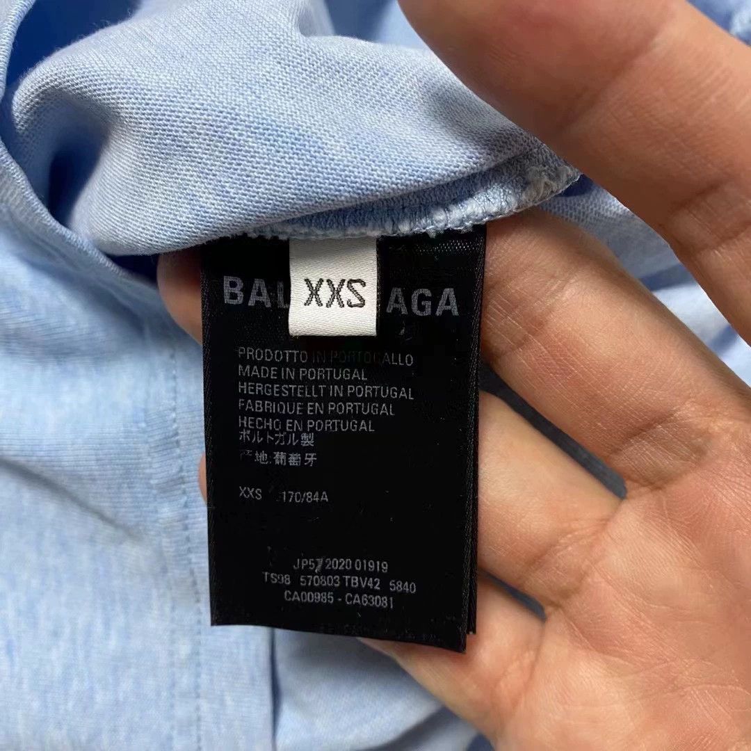 Balenciaga Balenciaga smog blue cola short sleeved shirt Size US XS / EU 42 / 0 - 4 Thumbnail