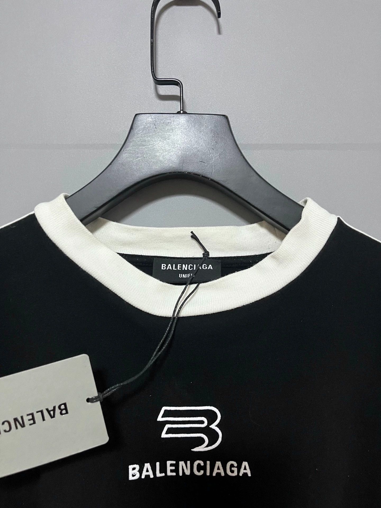 Balenciaga Balenciaga Black and White Splicing Double Hook Short Sleeve Size US M / EU 48-50 / 2 - 3 Thumbnail