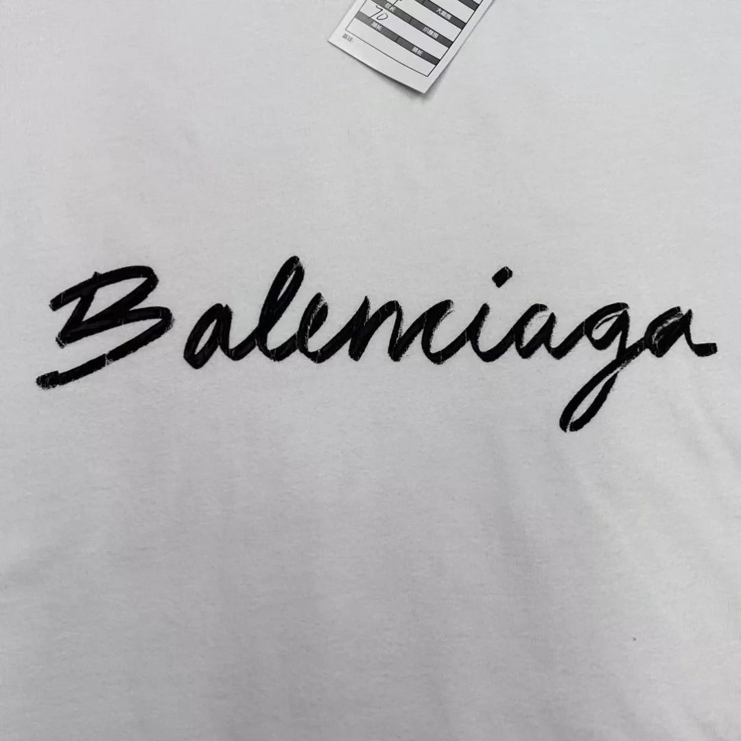 Balenciaga Balenciaga cursive signature logo short sleeved shirt Size US S / EU 44-46 / 1 - 5 Thumbnail