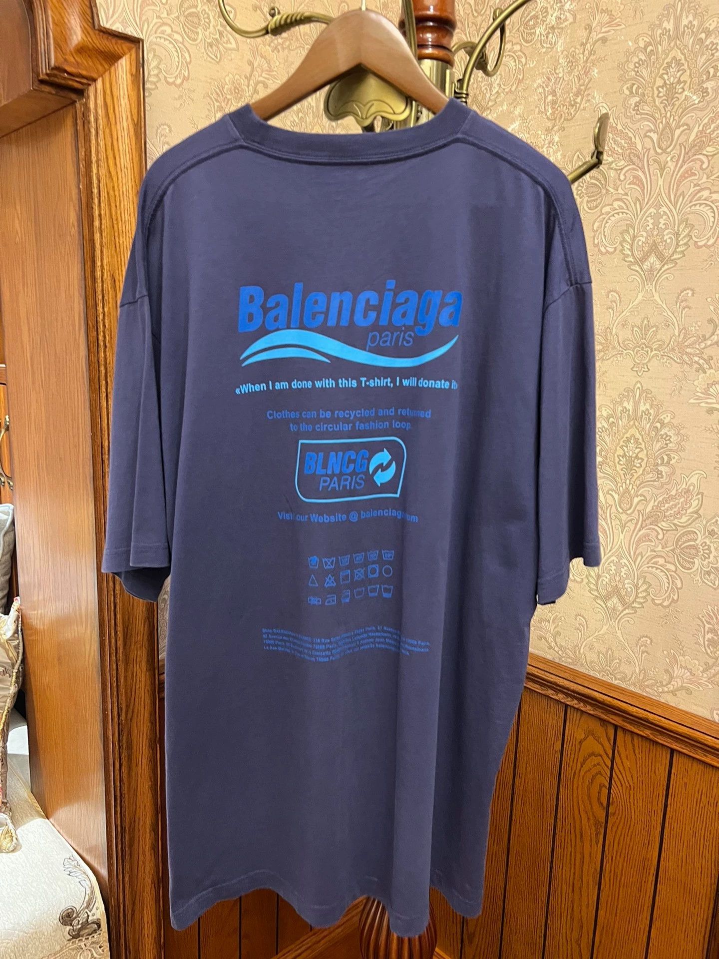 Balenciaga Balenciaga Blue Purple short sleeve shirt Size US XXS / EU 40 - 6 Thumbnail