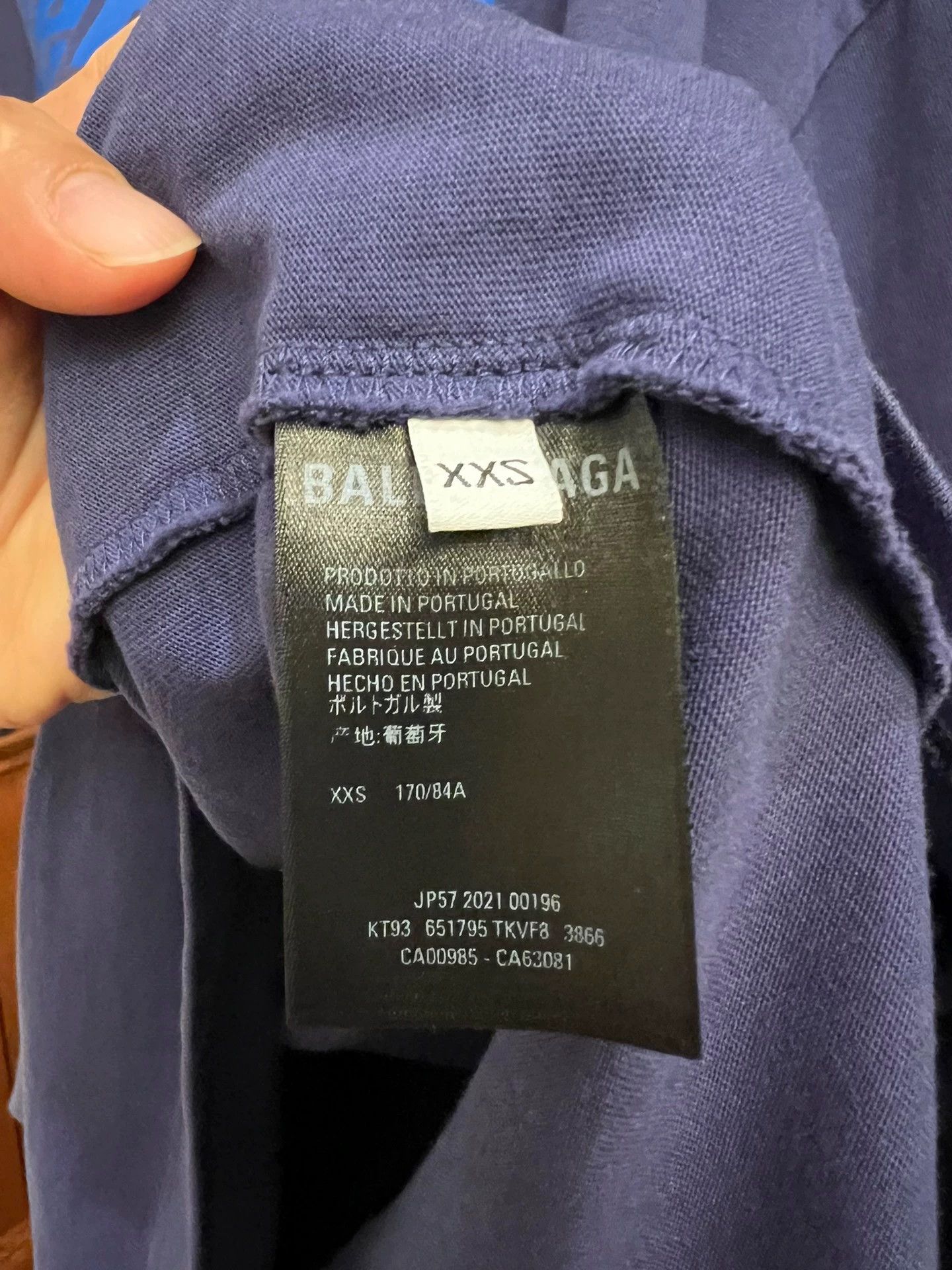 Balenciaga Balenciaga Blue Purple short sleeve shirt Size US XXS / EU 40 - 4 Thumbnail