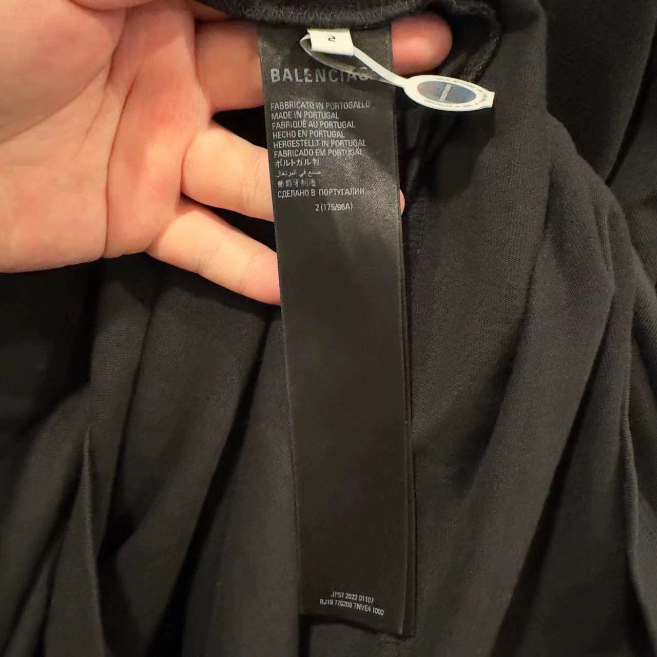 Balenciaga Balenciaga Black XL Label Short Sleeve Size US M / EU 48-50 / 2 - 4 Thumbnail