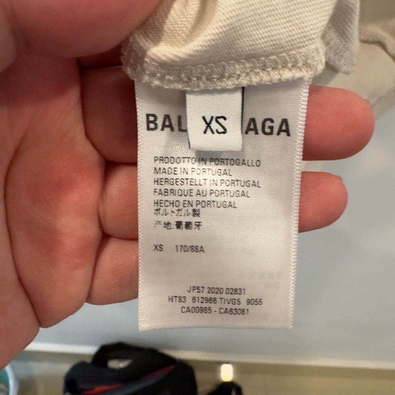 Balenciaga Balenciaga Milk White Blue Front and Rear Logo Short Sleeve Size US XS / EU 42 / 0 - 4 Thumbnail