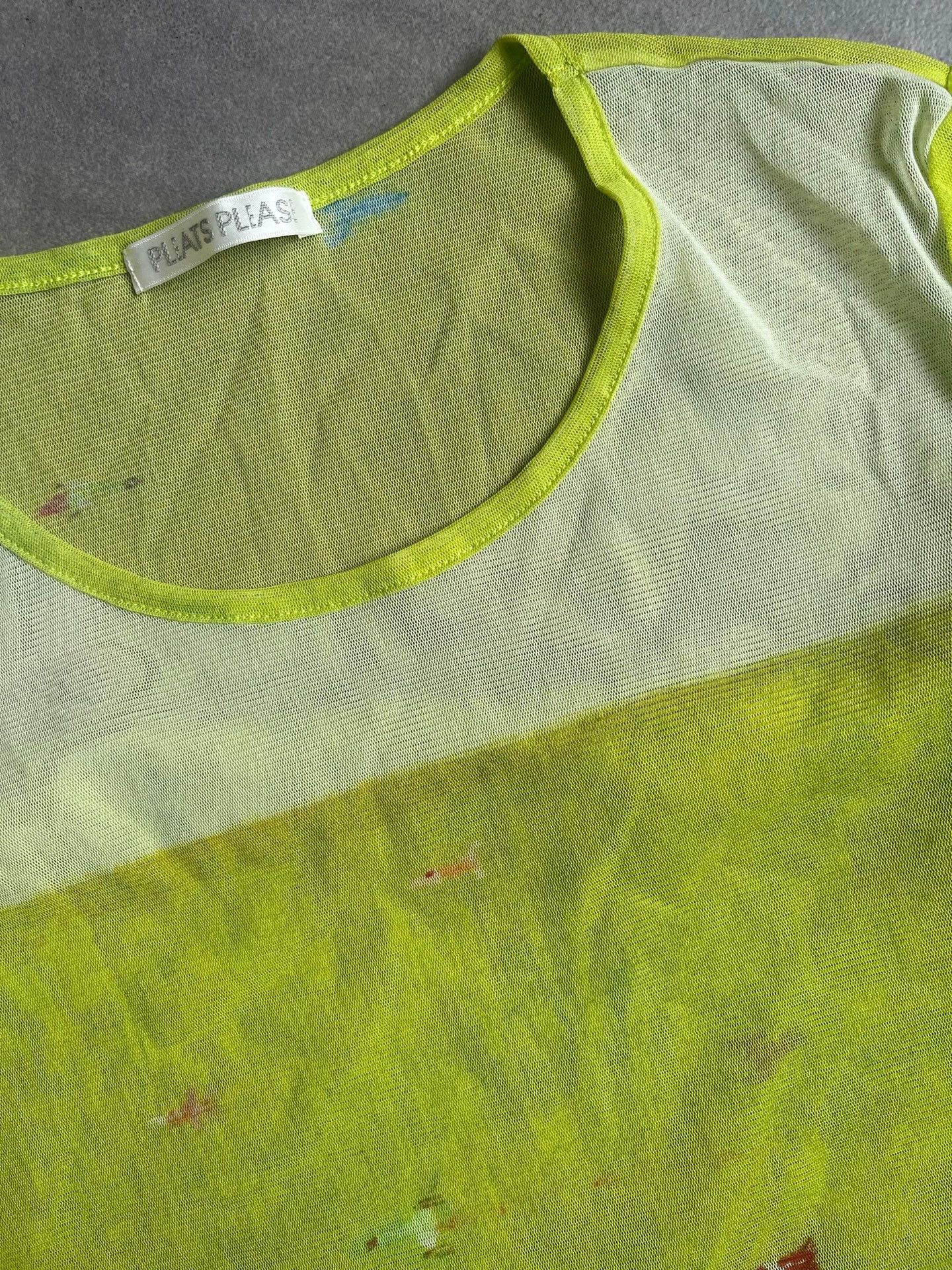 Issey Miyake issey miyake Green mesh short sleeved shirt Size US M / EU 48-50 / 2 - 3 Thumbnail