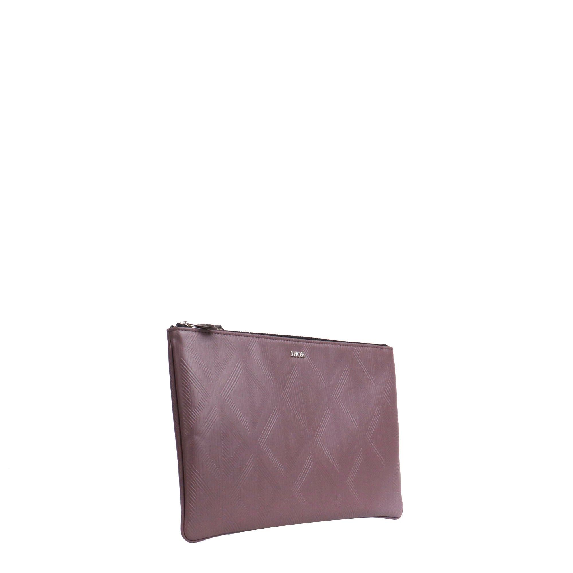 Dior DIOR - Dior Diamant clutch in purple coated canvas Size ONE SIZE - 2 Thumbnail