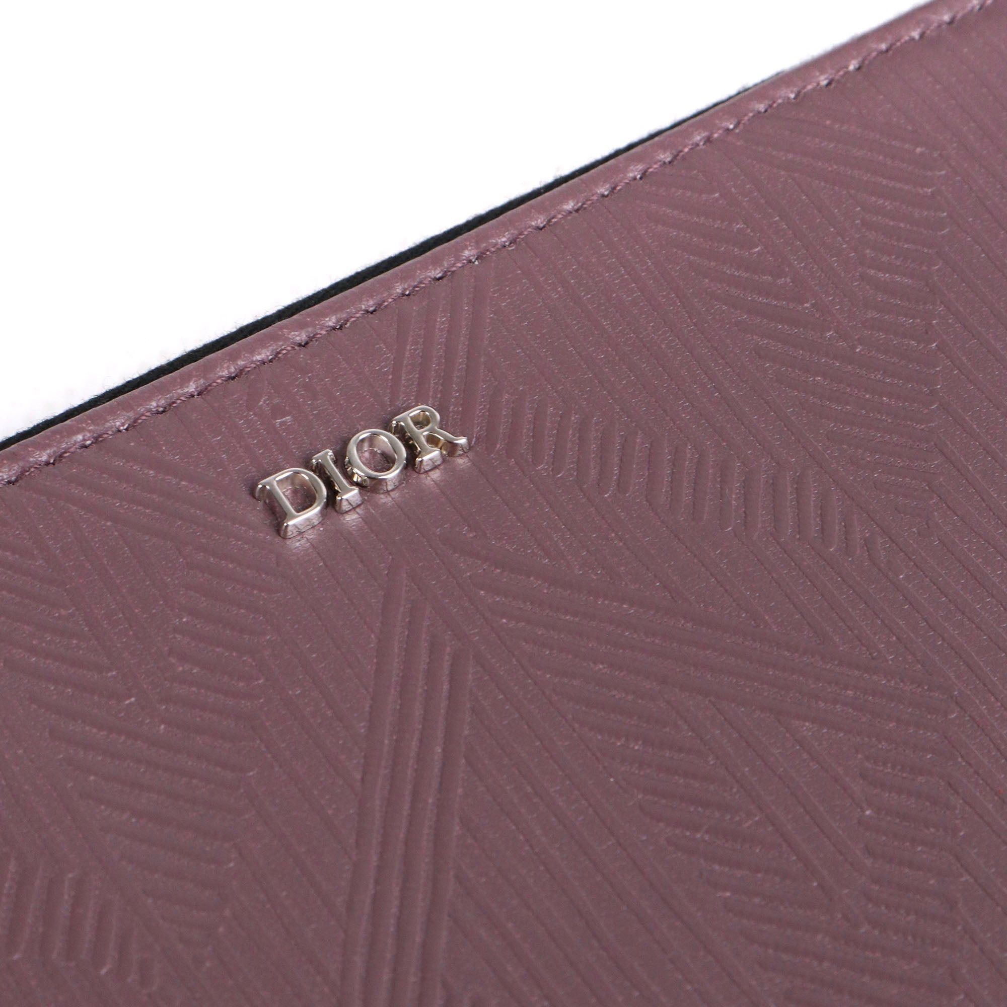 Dior DIOR - Dior Diamant clutch in purple coated canvas Size ONE SIZE - 4 Thumbnail