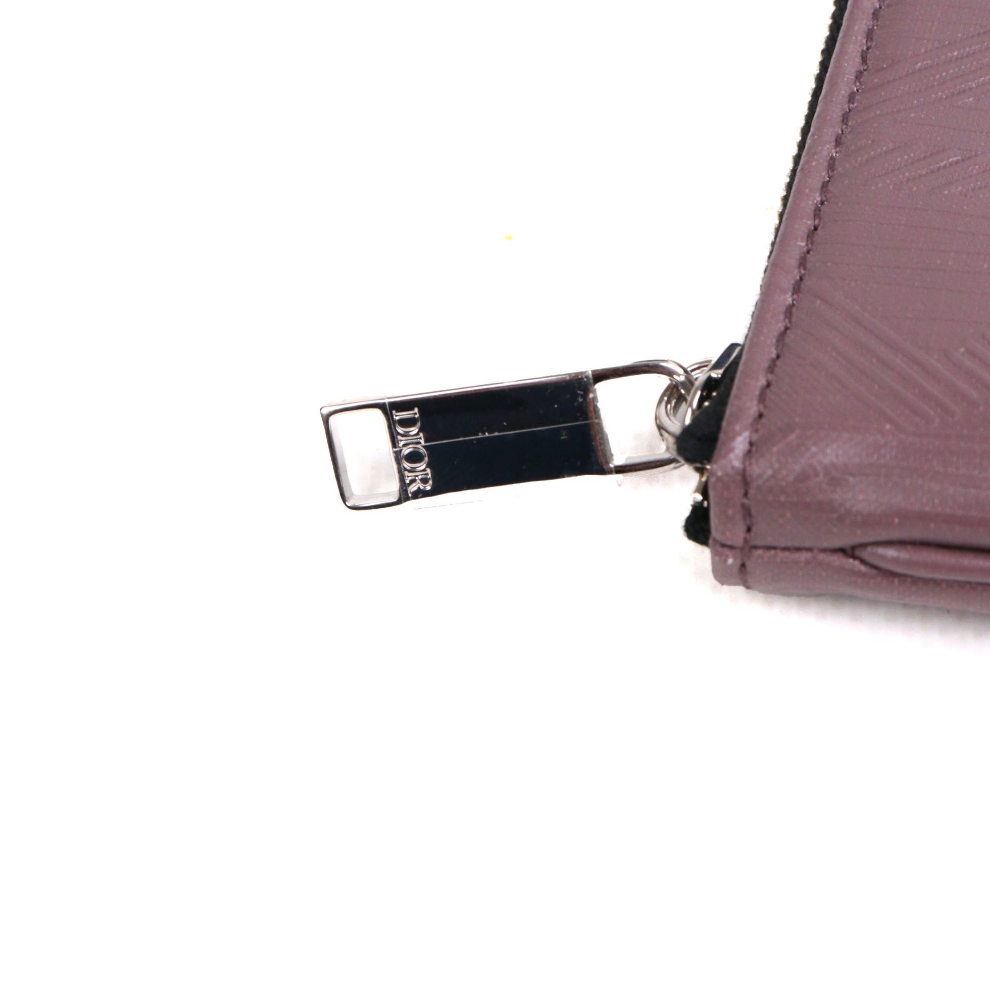 Dior DIOR - Dior Diamant clutch in purple coated canvas Size ONE SIZE - 6 Thumbnail