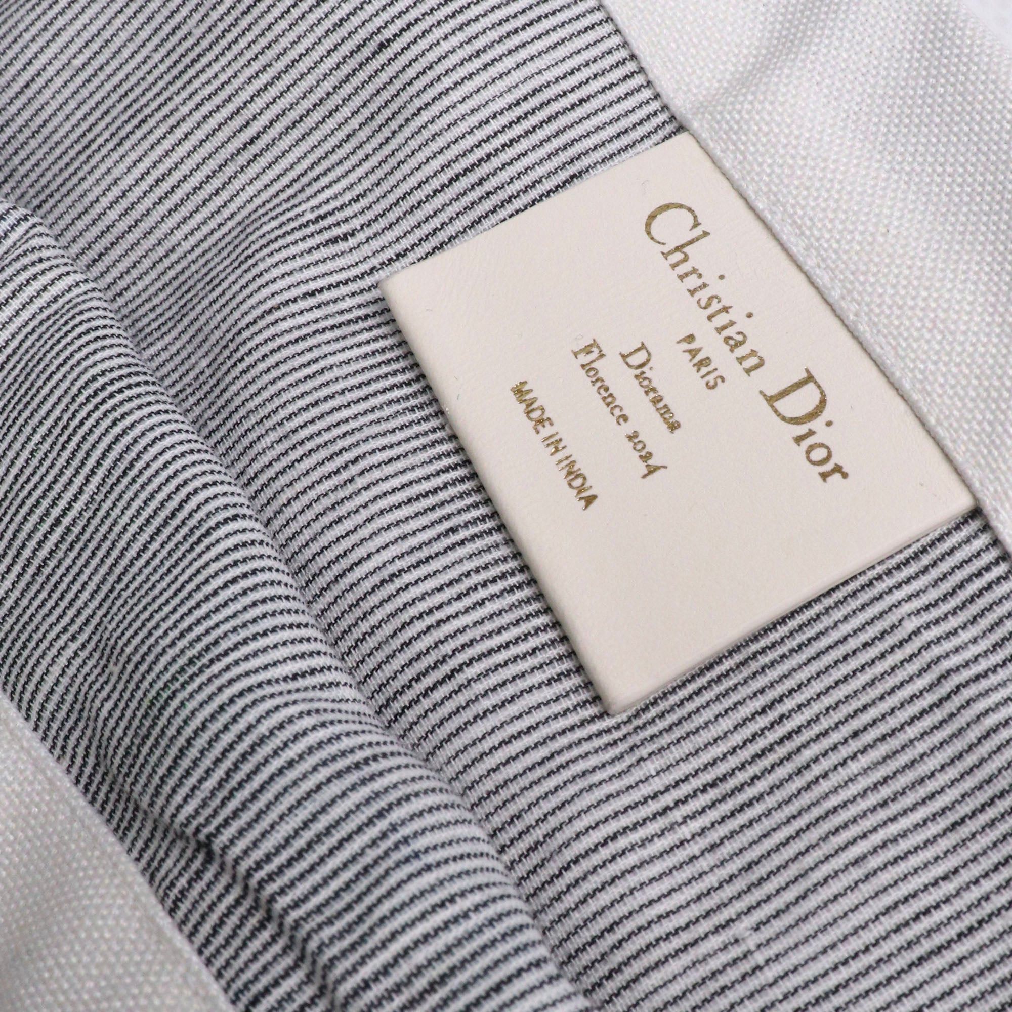 Dior DIOR - Dior Dior tote bag in white cotton Size ONE SIZE - 7 Thumbnail