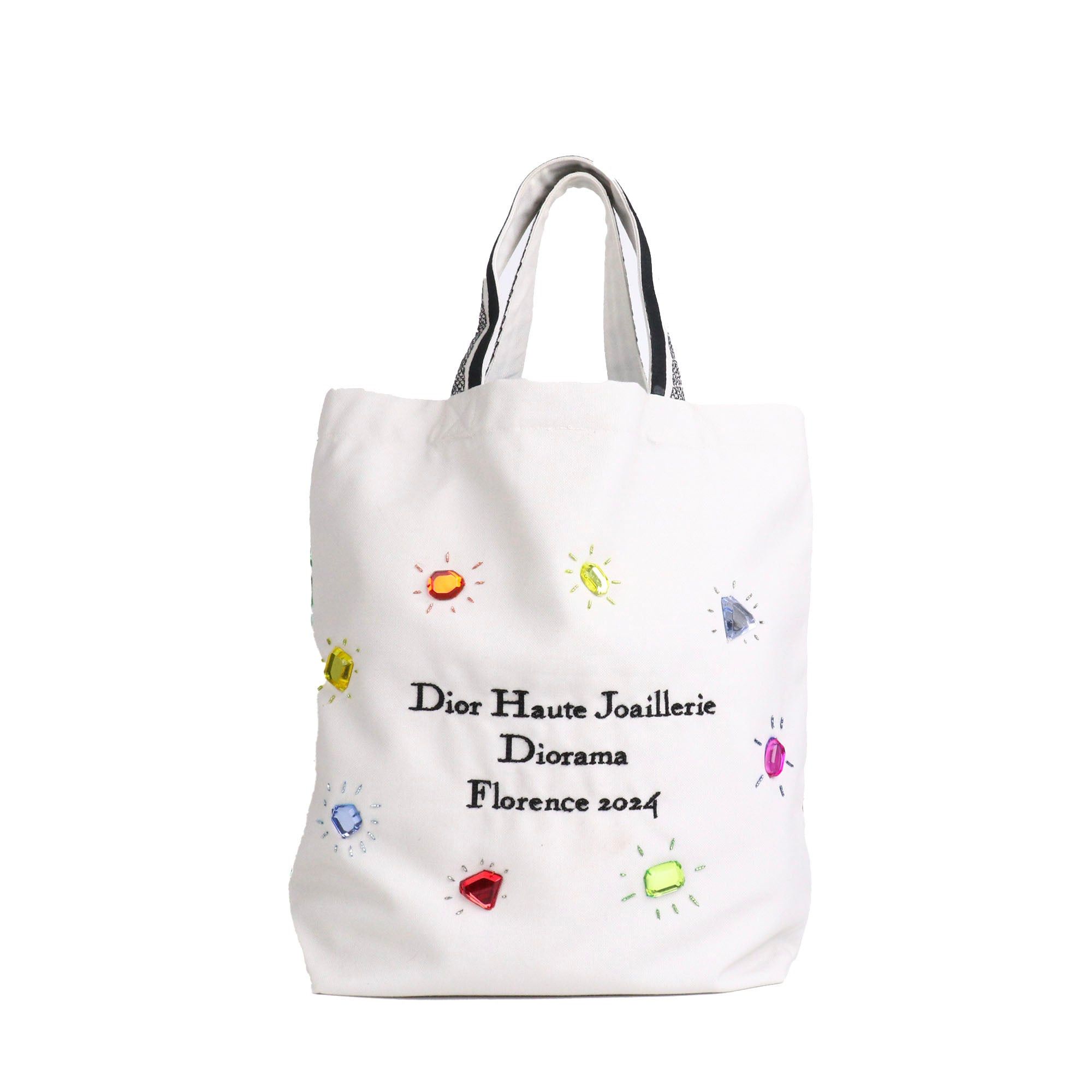 Dior DIOR - Dior Dior tote bag in white cotton Size ONE SIZE - 3 Thumbnail