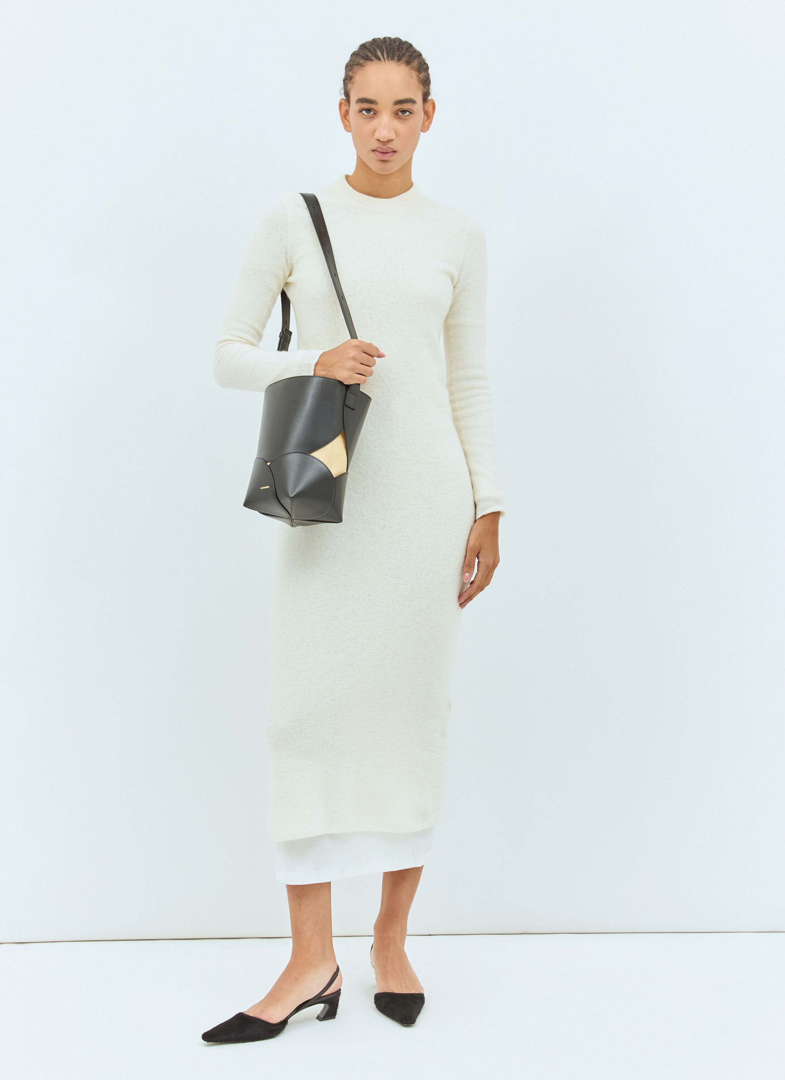 Jil Sander Wool Knit Midi Dress Size XS / US 0-2 / IT 36-38 - 2 Thumbnail