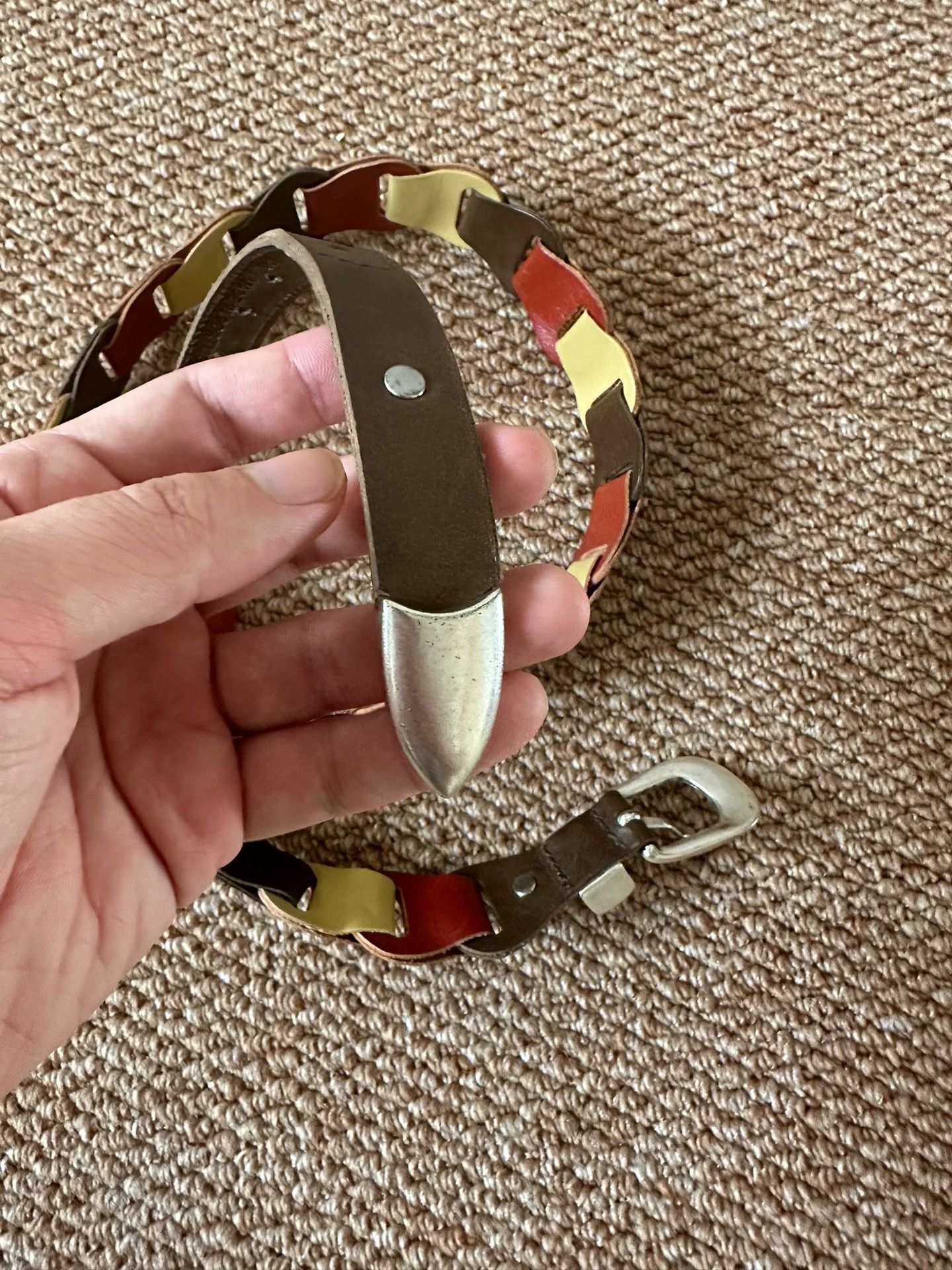 Our Legacy Our legacy Olive multi-color link splicing belt Size ONE SIZE - 5 Thumbnail