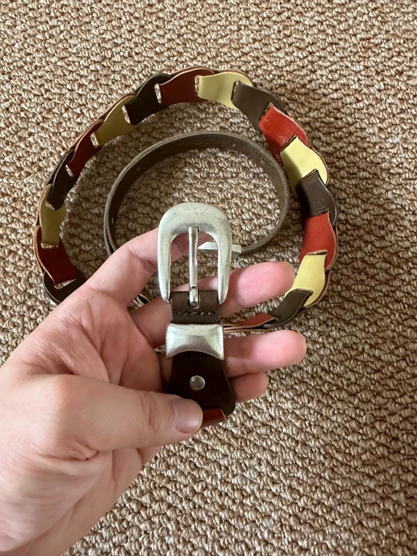 Our Legacy Our legacy Olive multi-color link splicing belt Size ONE SIZE - 4 Thumbnail