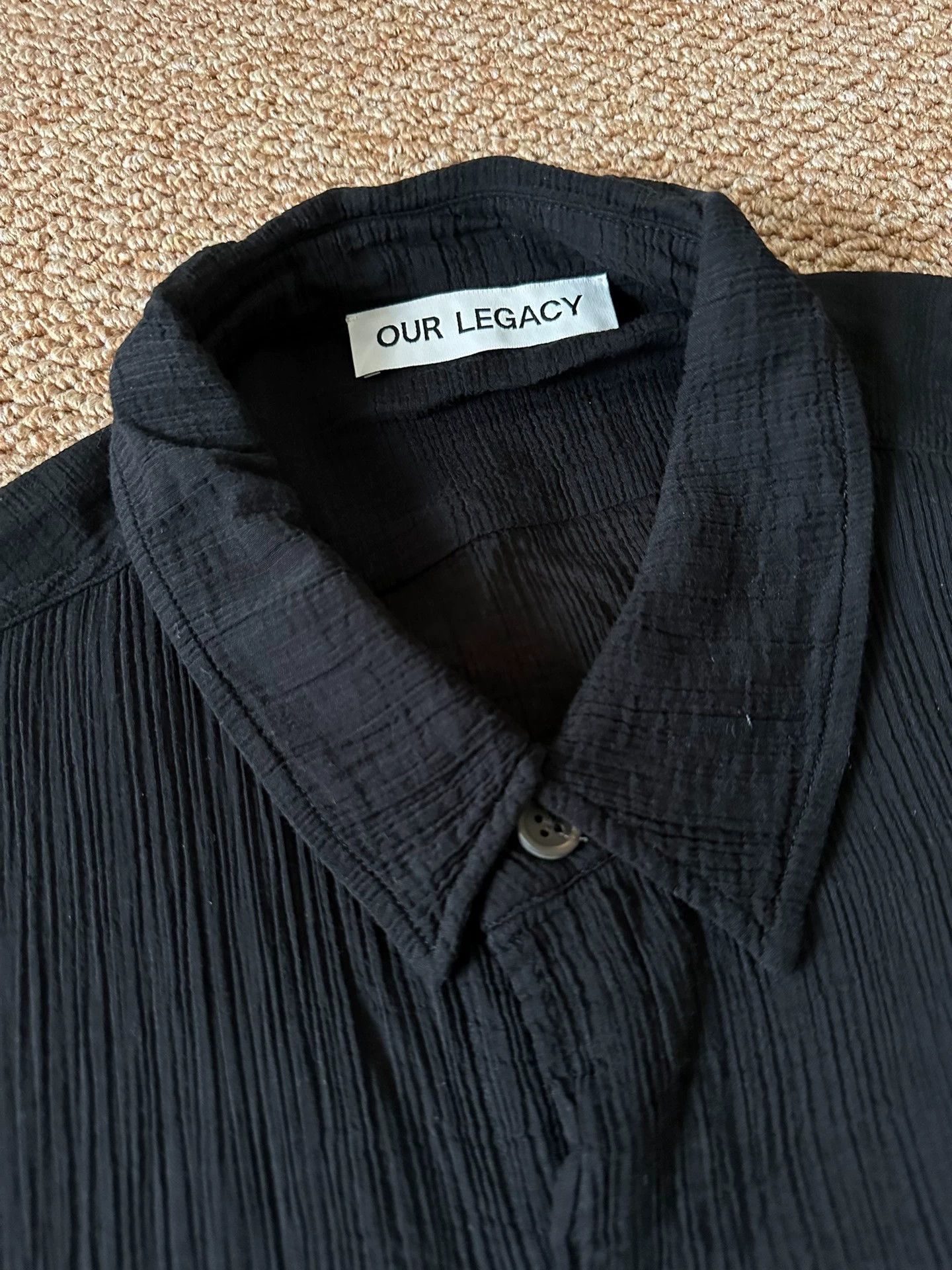 Our Legacy Our legacy Black semi-transparent double pocket short sleeve Size US L / EU 52-54 / 3 - 2 Thumbnail