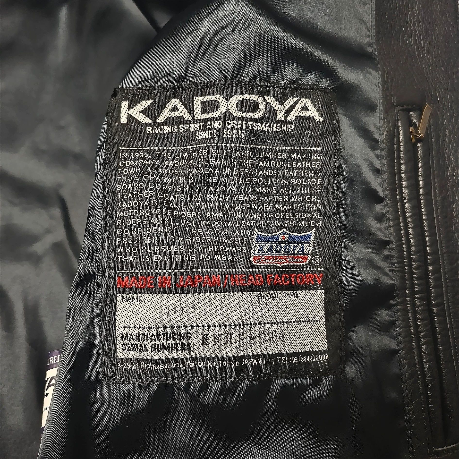 Kadoya Kadoya Motorcycle jacket Size US L / EU 52-54 / 3 - 6 Thumbnail