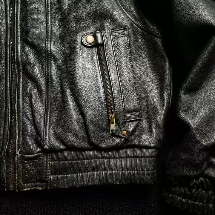 Kadoya Kadoya Thick soft cowhide leather cycling jacket Size US XL / EU 56 / 4 - 5 Thumbnail