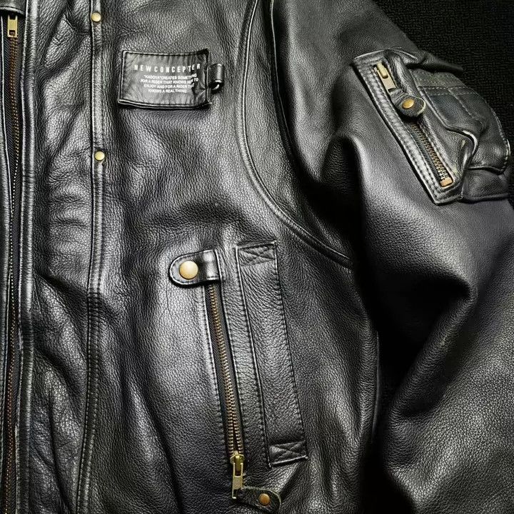 Kadoya Kadoya Thick soft cowhide leather cycling jacket Size US XL / EU 56 / 4 - 4 Thumbnail
