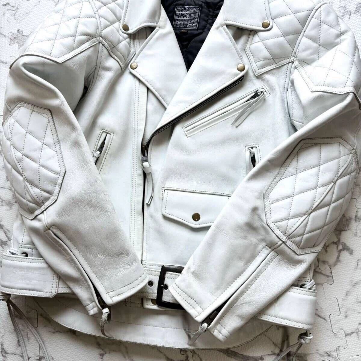 Kadoya Kadoya Diamond lattice cable-stayed leather clothes Size US XXL / EU 58 / 5 - 2 Thumbnail
