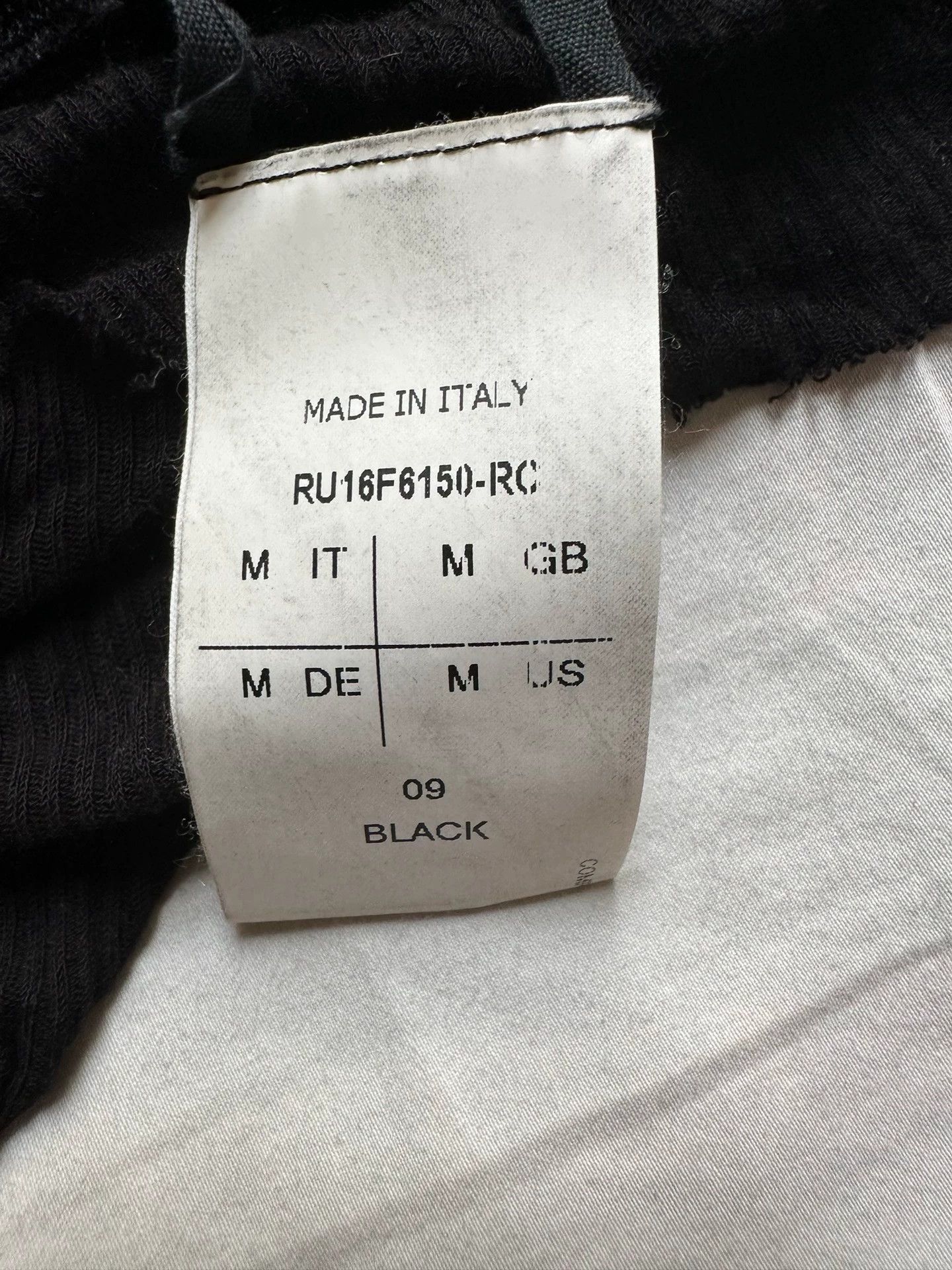 Rick Owens Rick owens Black long bottoming shirt Size US M / EU 48-50 / 2 - 4 Thumbnail