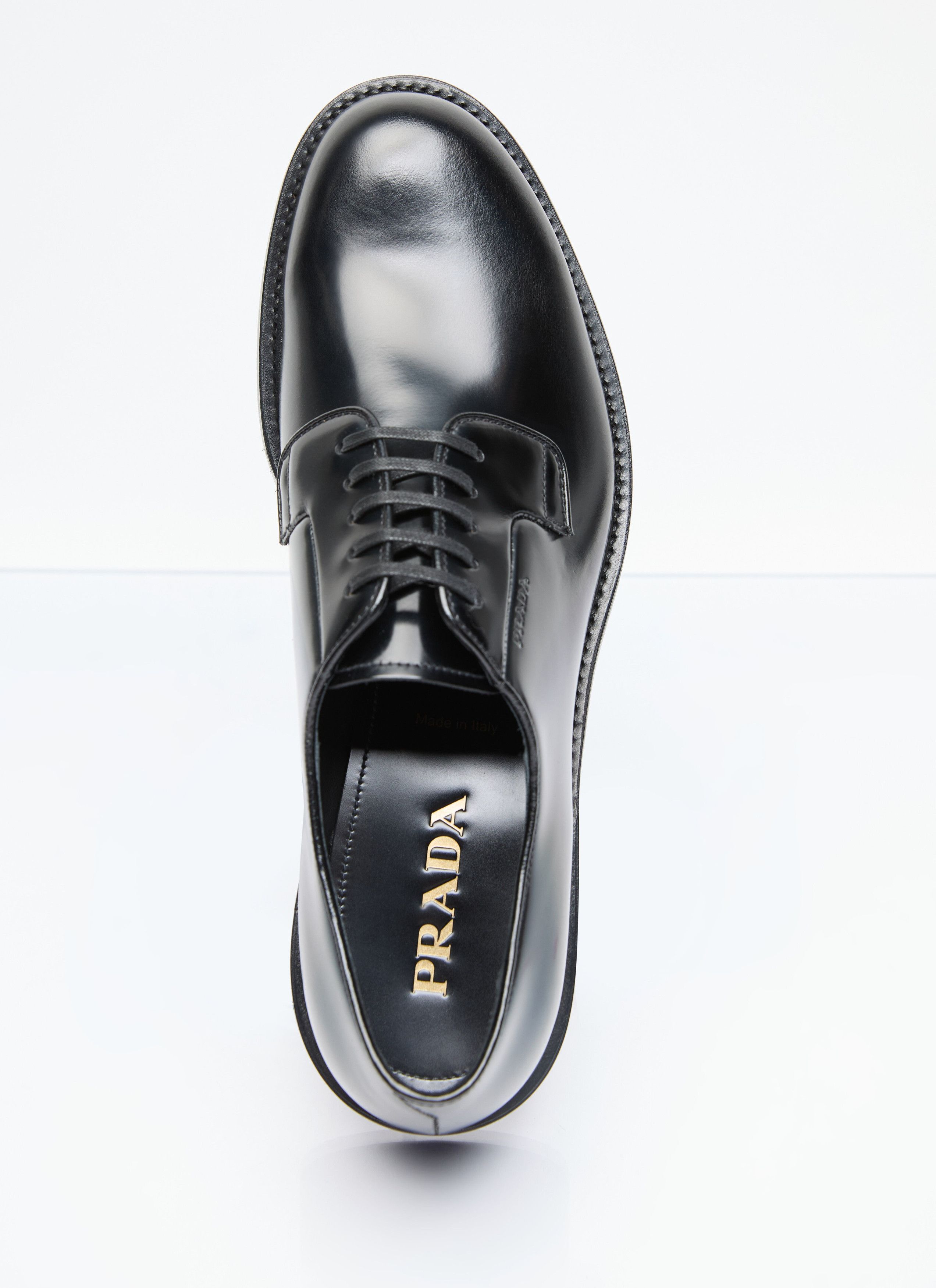 Prada Brushed Leather Lace-Up Shoes Size US 13 / EU 46 - 7 Thumbnail