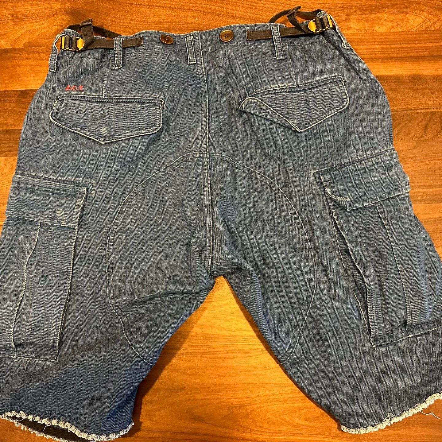 Visvim visvim ict herringbone blue dyed shorts Size US 32 / EU 48 - 2 Thumbnail