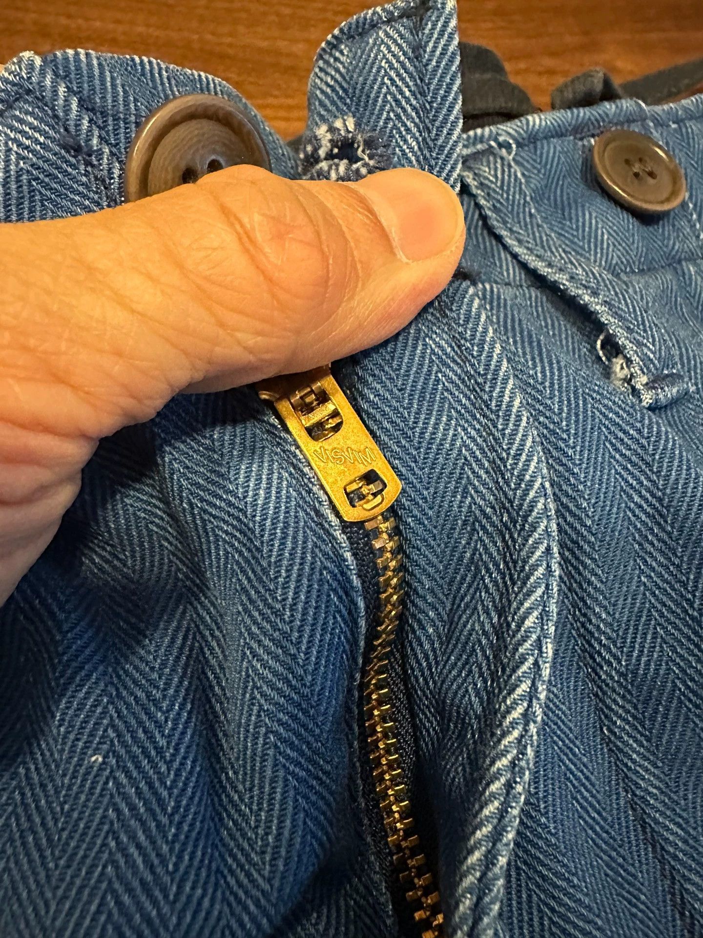 Visvim visvim ict herringbone blue dyed shorts Size US 32 / EU 48 - 4 Thumbnail