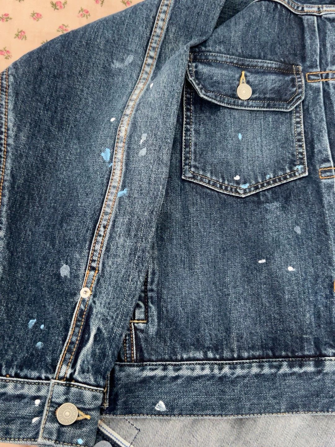 Visvim VISVIM 101 DMGD-1010 Splash Ink destruction washed denim jacket jacket 23AW Size US XL / EU 56 / 4 - 6 Thumbnail