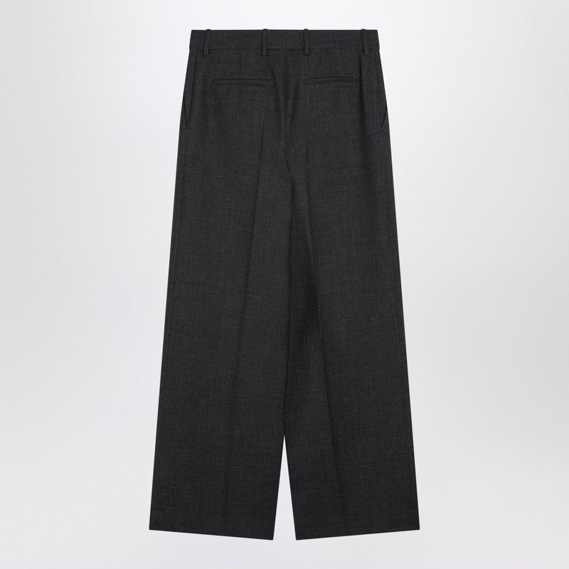 Givenchy Dark Grey Wool Wide Trousers