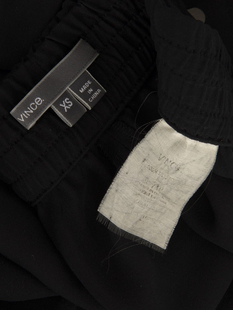Vince Black Elasticated Tapered Trousers Size 26" / US 2 / IT 38 - 5 Thumbnail