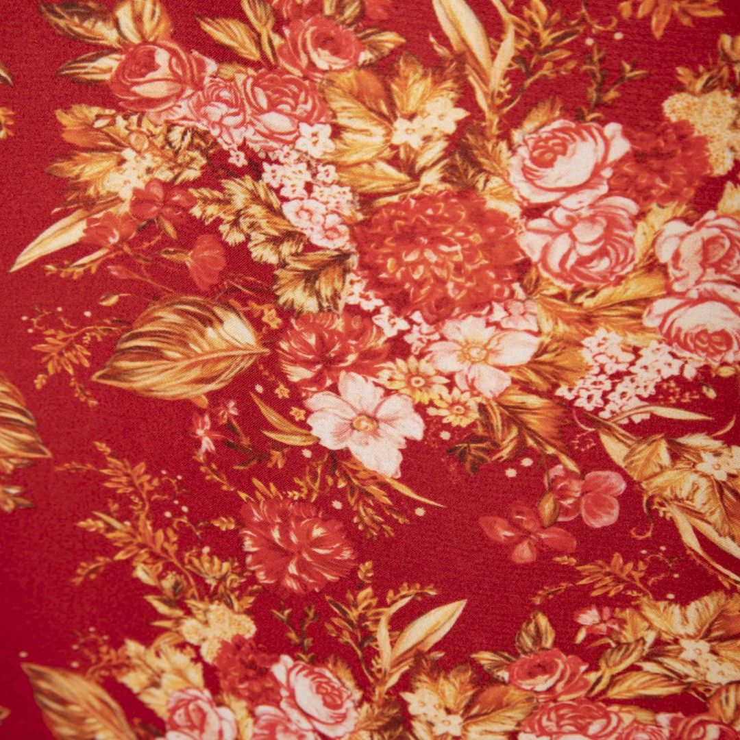 Emilia Wickstead Red Floral Long Sleeve Shirt Size XS / US 0-2 / IT 36-38 - 4 Thumbnail