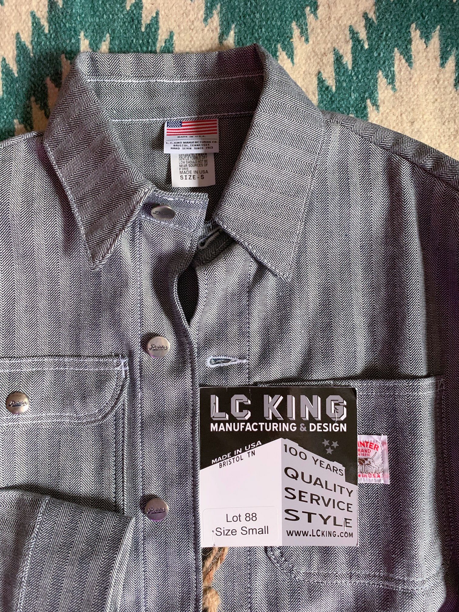 Lc King Fisher Stripe Chore Coat Grailed