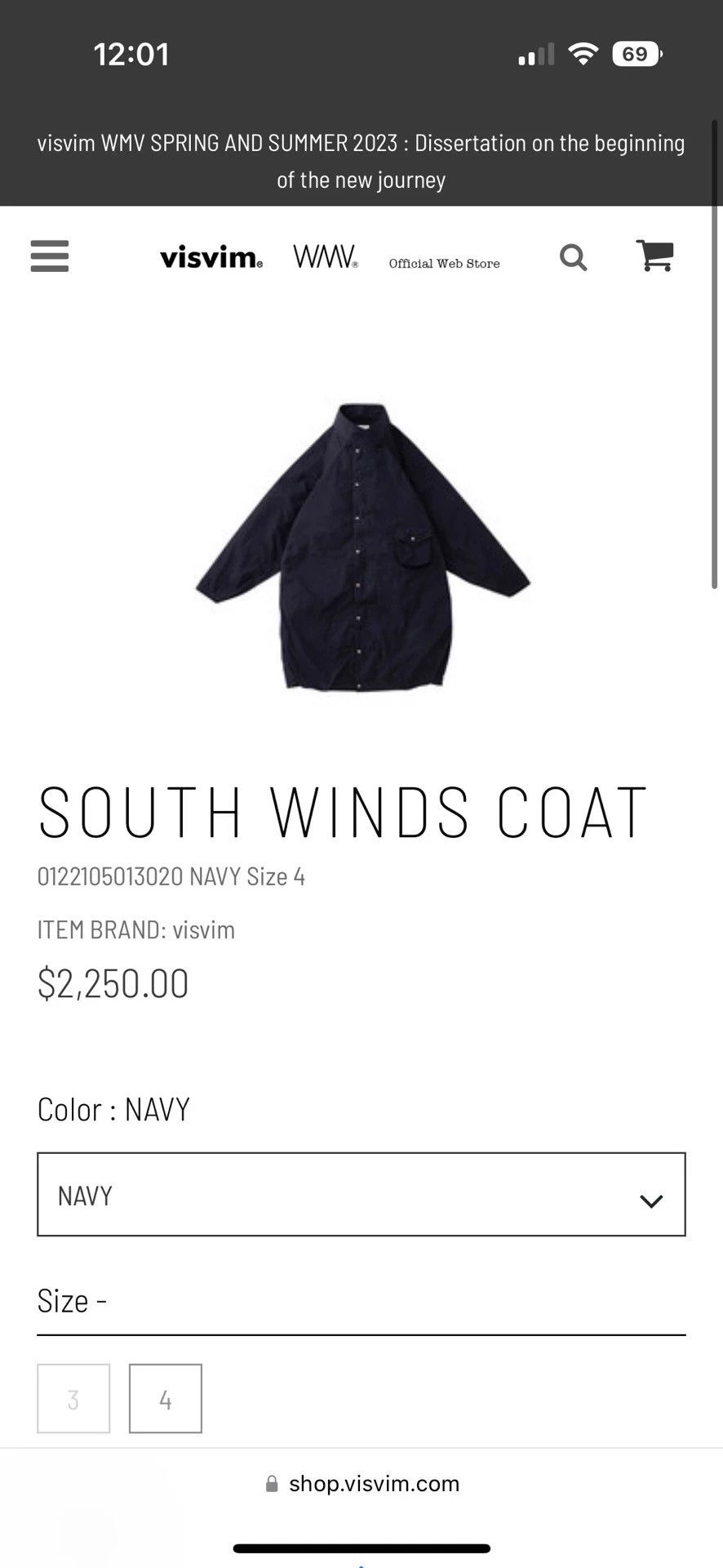 Visvim VISVIM 22ss SOUTH WINDS COAT Size US M / EU 48-50 / 2 - 9 Thumbnail