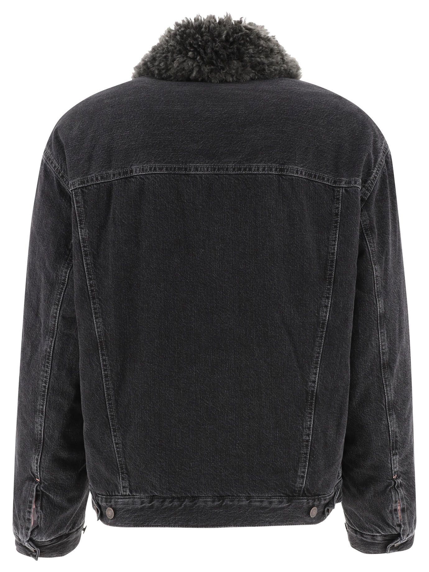 Acne Studios Lined Denim Jacket With Faux-Fur Collar Size M / US 6-8 / IT 42-44 - 2 Thumbnail