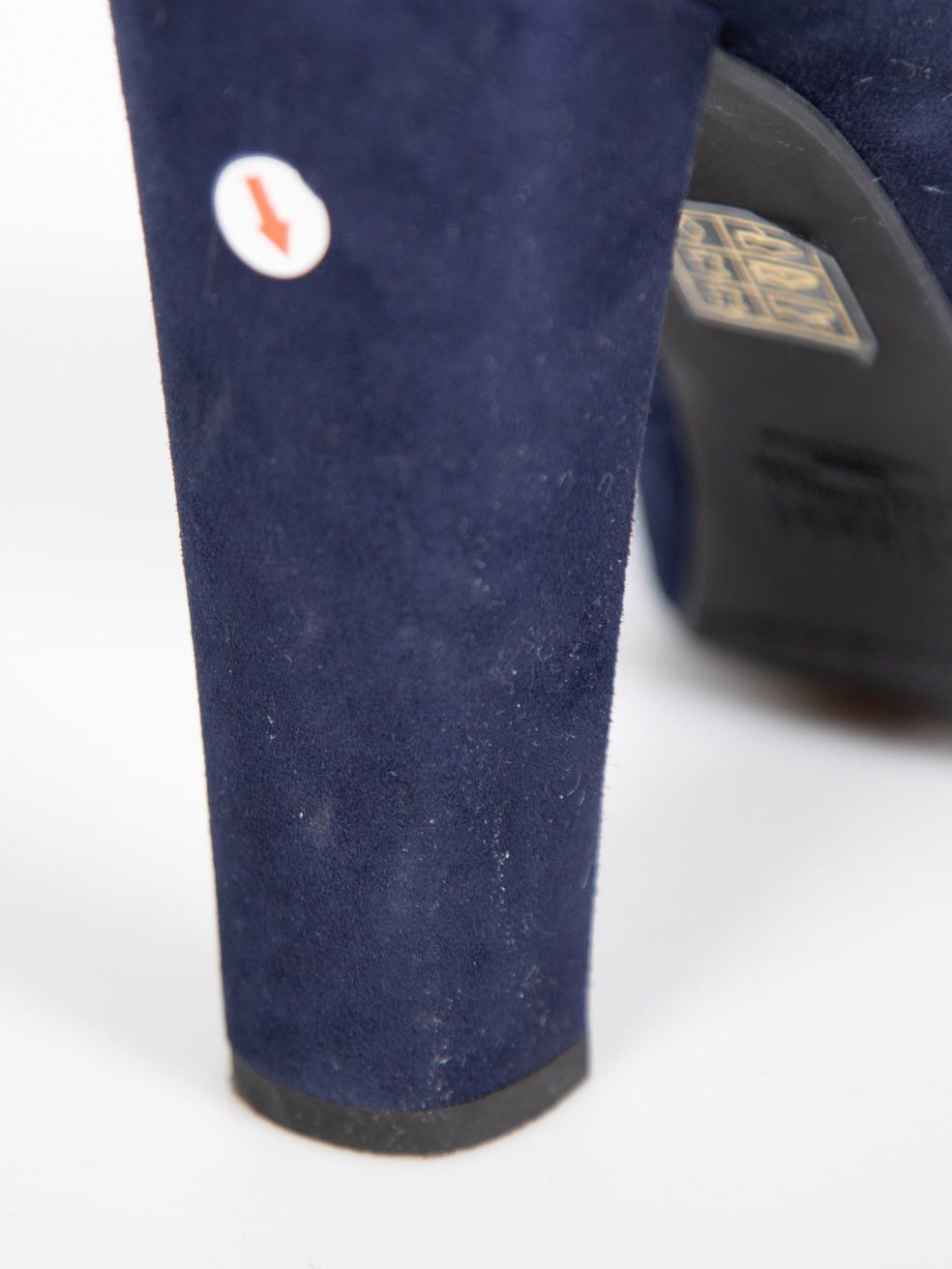 Stuart Weitzman Navy Suede Platform Pumps Size US 8 / IT 38 - 9 Thumbnail