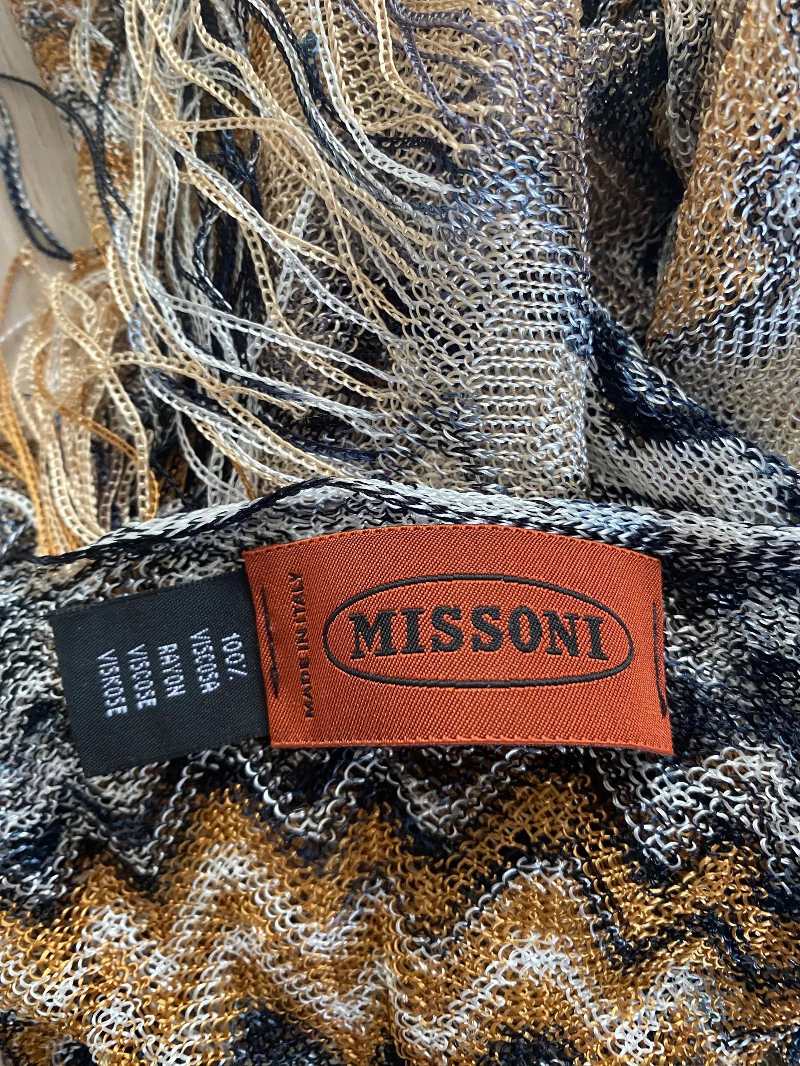 Missoni Missoni Fringed Viscose Shawl Scarf