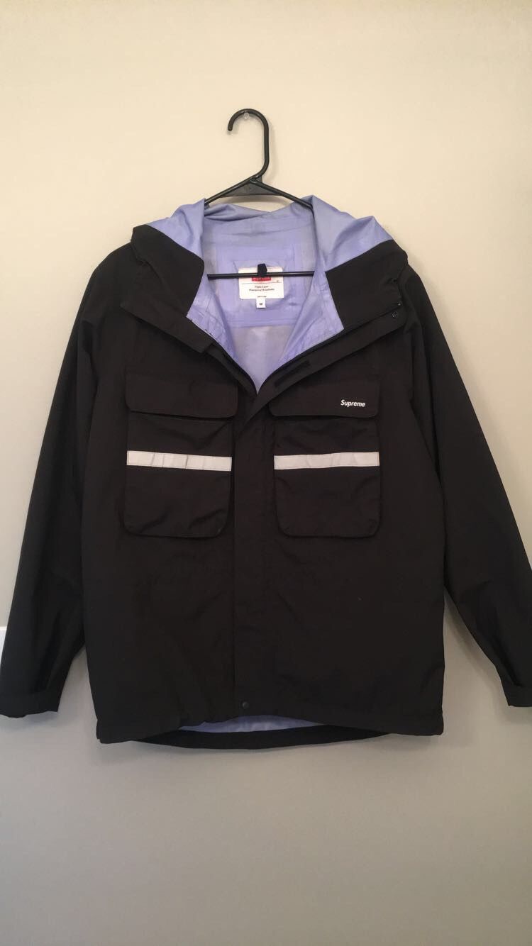 Supreme Supreme FW14 Hi-Vis Taped Seam Reflective Black Jacket | Grailed