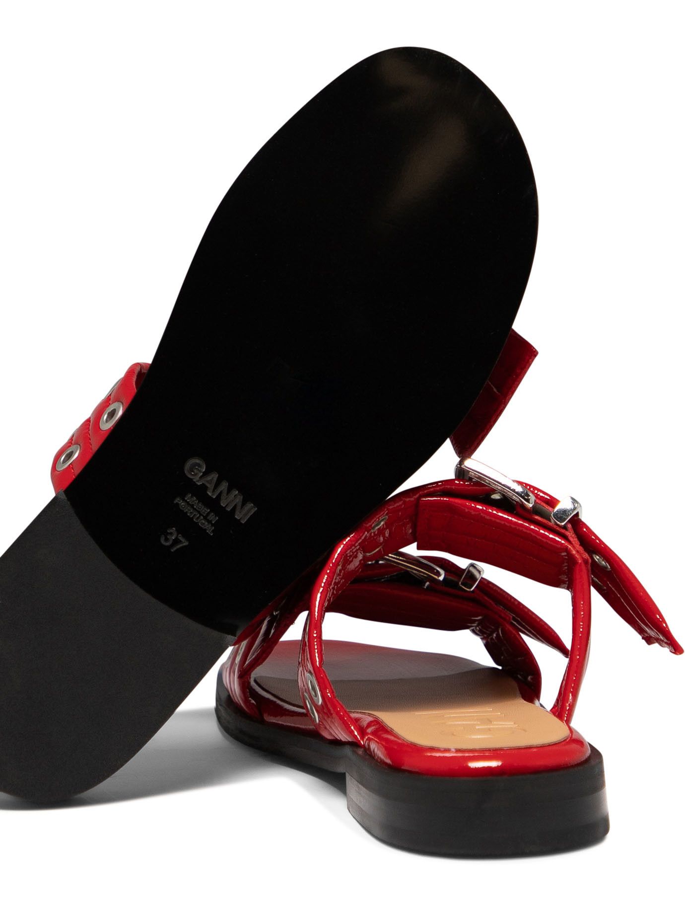 Ganni Buckle Two-Strap Sandals Size US 6 / IT 36 - 5 Thumbnail