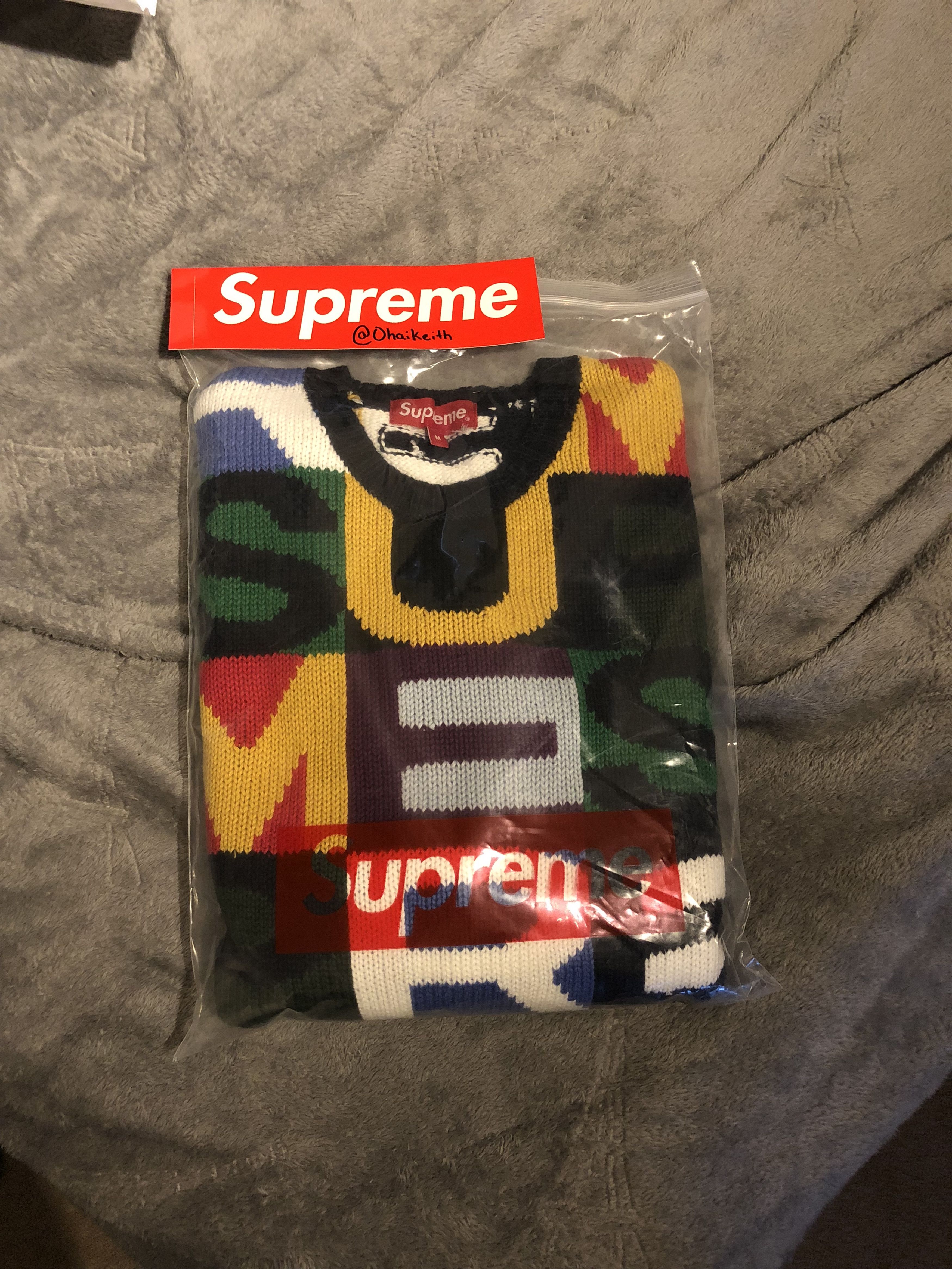 美品 Supreme Big Letters Sweater サイズXL Supreme Big Letters Sweater | Grailed