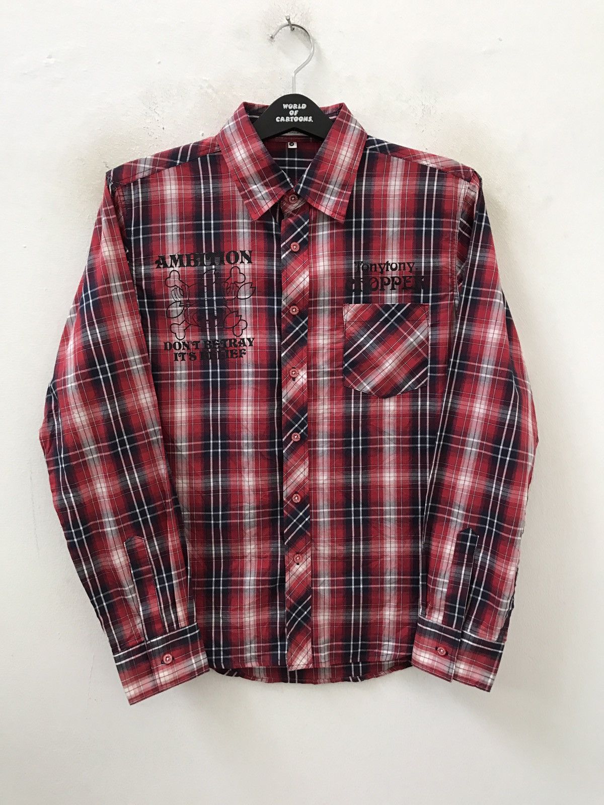Japanese Brand × One Piece Japanese Top Anime One Piece Tony Chopper Plaids Checks Size US S / EU 44-46 / 1 - 1 Thumbnail