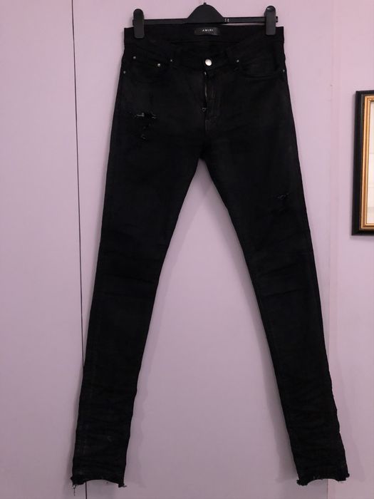 Amiri Waxed Stack Jeans Grailed