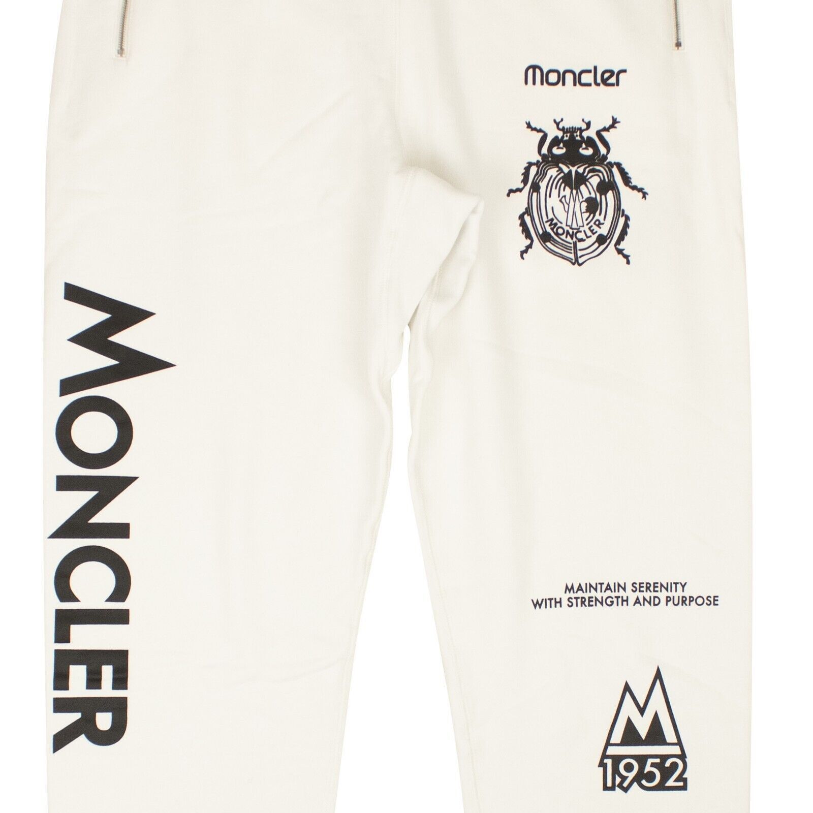 Moncler Worn Once Moncler White Cotton Logo’s Jogger Sweatpants L Size US 34 / EU 50 - 2 Thumbnail